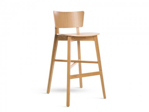 Barová židle DIMMY dub - Výprodej (1 ks)