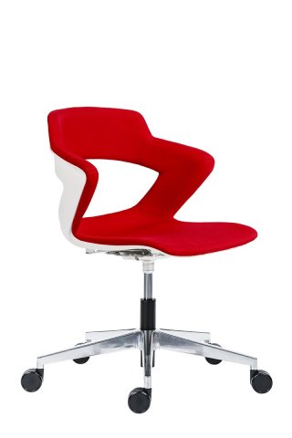 Jednací židle  2160 TC Aoki ALU FRONT UPH, čalouněný sedák a opěrák
