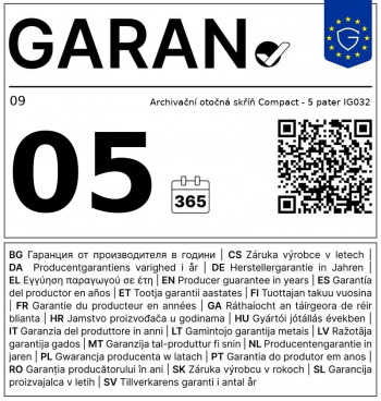 Archivační otočná skříň Compact - 5 pater IG032